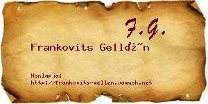 Frankovits Gellén névjegykártya